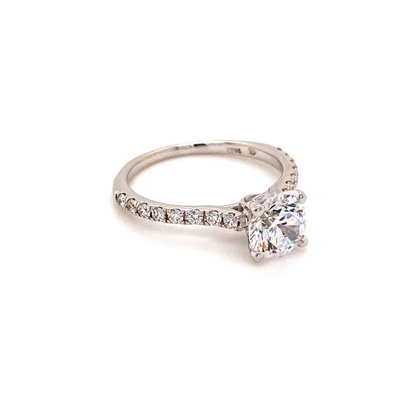 14Kt White Gold Micro-Prong Cathedral Style Semi Mount Engagement Ring Image 2 Lake Oswego Jewelers Lake Oswego, OR