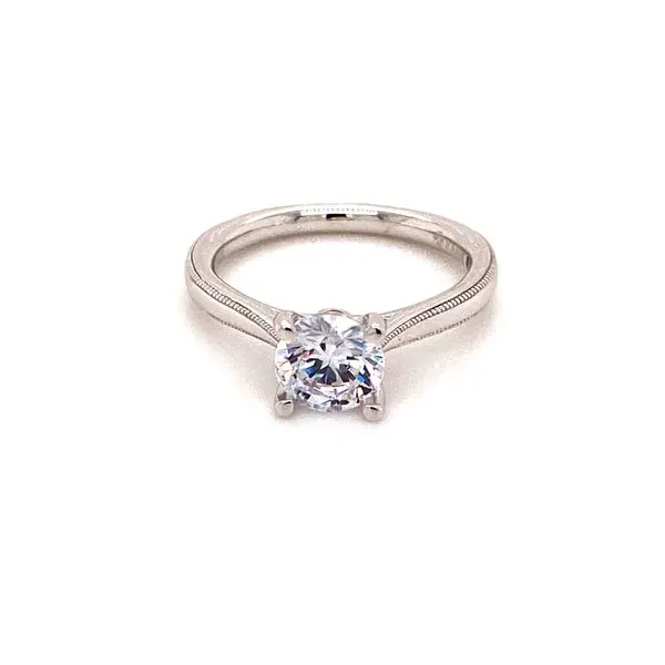 14Kt White Gold Diamond Semi-Mount Ring with Miligrain Lake Oswego Jewelers Lake Oswego, OR