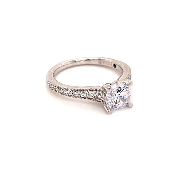 14Kt White Gold Diamond Tapered Cathedral Semi-Mount Engagement Ring Image 2 Lake Oswego Jewelers Lake Oswego, OR