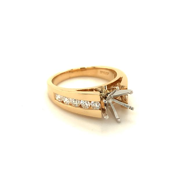 14kt Yellow Gold Diamond Semi Mounting Ring Image 2 Lake Oswego Jewelers Lake Oswego, OR