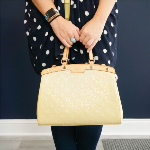 Louis Vuitton Brea MM Vernis Handbag - Yellow Lumina Gem Wilmington, NC