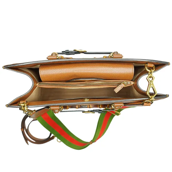 Gucci Brawn Leather Band with Bamboo Handle Image 2 Lumina Gem Hampstead, NC