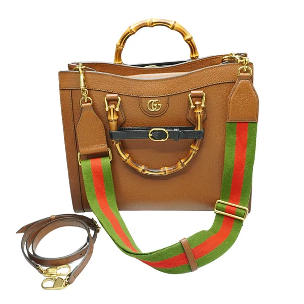 Gucci Brawn Leather Band with Bamboo Handle Lumina Gem Hampstead, NC