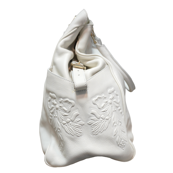 Fendi White Leather Grande Jour Tote Bag Image 3 Lumina Gem Wilmington, NC