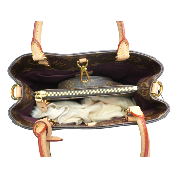 Louis Vuitton Dauphine MM Reverse Monogram Crossbody with Gold chain and Top Handle Image 2 Lumina Gem Wilmington, NC