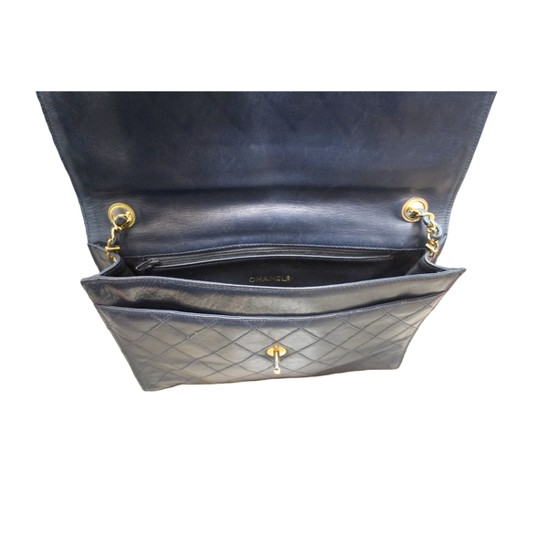 Chanel Navy Quilted Lambskin Bag Image 2 Lumina Gem Wilmington, NC