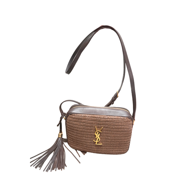 YSL Lou Camera Bag in Brown Rafia Lumina Gem Wilmington, NC