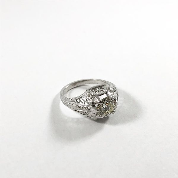 Old European Cut Diamond and Platinum Engagement Ring - J-K Color VS1 Clarity Image 2 Lumina Gem Wilmington, NC