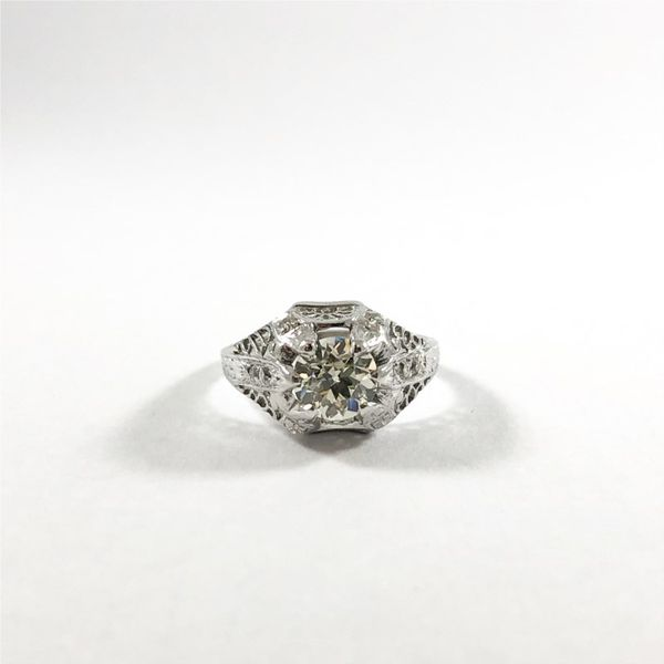 Old European Cut Diamond and Platinum Engagement Ring - J-K Color VS1 Clarity Lumina Gem Wilmington, NC