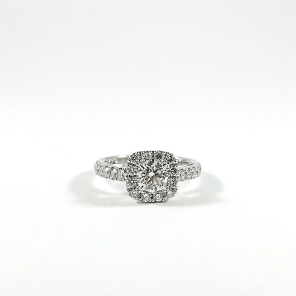 Forevermark .47ct Round Diamond Engagement Ring in .53ctw Diamond Setting Lumina Gem Wilmington, NC