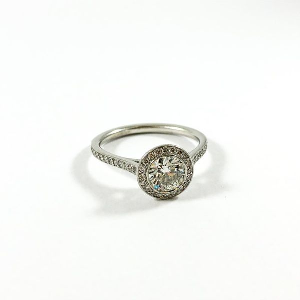 .90ctw G Color SI1 Clarity Round Brilliant Engagement Ring - Diamond and Platinum Setting Image 2 Lumina Gem Wilmington, NC