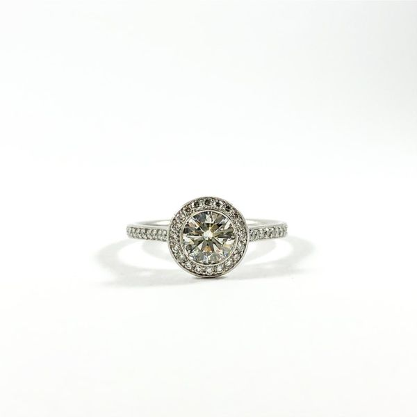 .90ctw G Color SI1 Clarity Round Brilliant Engagement Ring - Diamond and Platinum Setting Lumina Gem Wilmington, NC