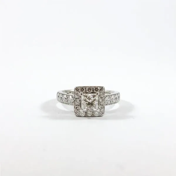 .75ct Leo Princess Cut Diamond Engagement Ring in a Diamond and 14k White Gold Mounting - Includes GSI Card Lumina Gem Wilmington, NC