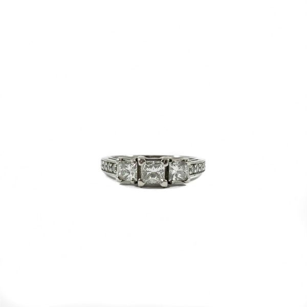 .50ct GIA Certified Princess Cut Diamond in a .83ctw Diamond and Platinum Setting - E Color VS1 Clarity - Engagement Ring Lumina Gem Wilmington, NC