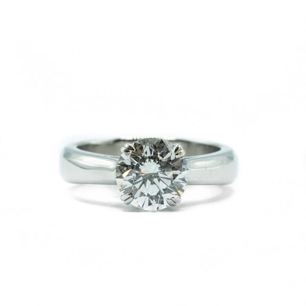 2.62ct Round Brilliant Diamond and Platinum Engagement Ring - H Color VS2 Clarity Lumina Gem Wilmington, NC