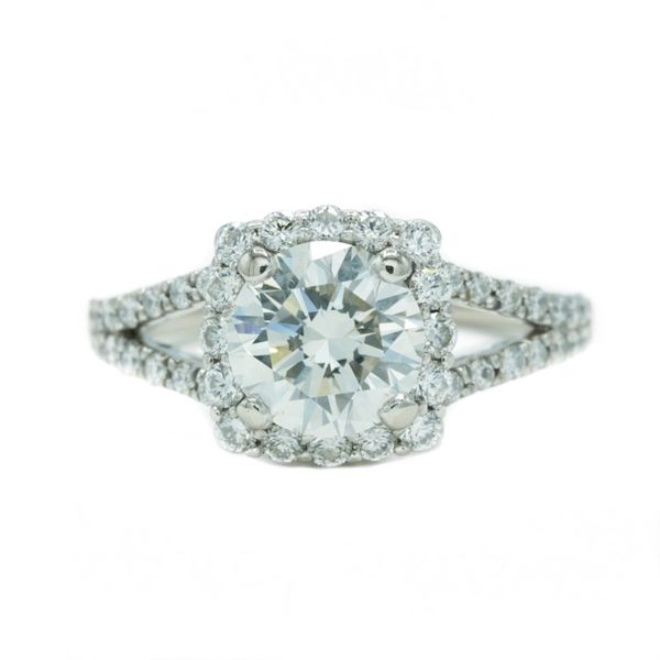 1.71ct Round Diamond Ring in a White Gold Verragio Setting - J Color VS2 Clarity Lumina Gem Wilmington, NC