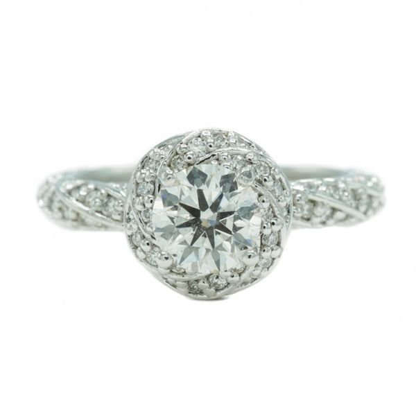1ct Round GIA Certified Diamond Engagement Ring - .54ctw Diamond and Platinum Setting - I Color SI2 Clarity Lumina Gem Wilmington, NC