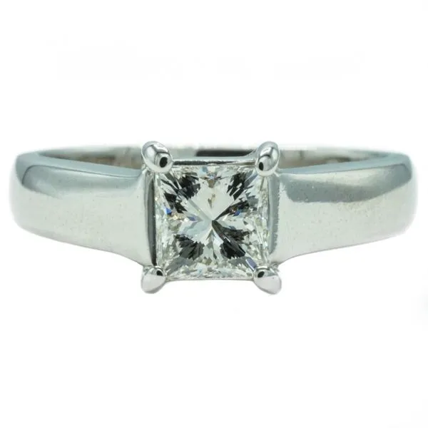 1ct Princess Cut Diamond Engagment Ring - 14k White Gold Lumina Gem Wilmington, NC