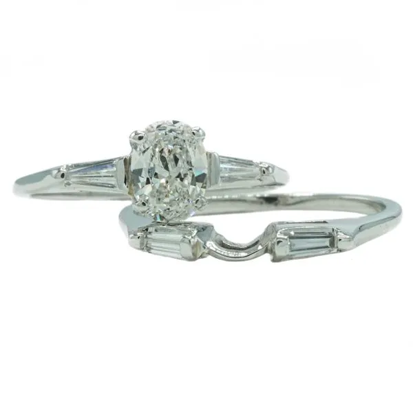 .73ct Oval Diamond Engagement Ring with Matching Wedding Band Lumina Gem Wilmington, NC