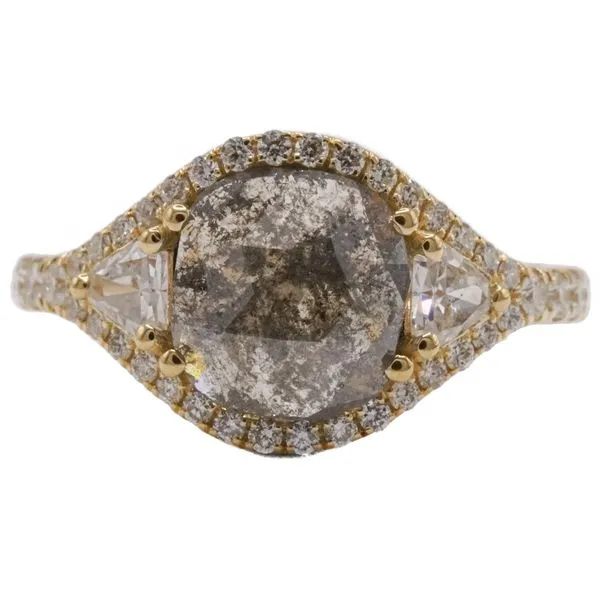 Salt and Pepper Diamond Ring - 14k Yellow Gold Lumina Gem Wilmington, NC