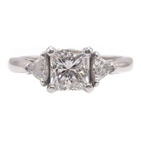 1.21ct Princess Cut in a .30ctw Diamond and Platinum Setting - F Color SI1 Clarity Lumina Gem Wilmington, NC