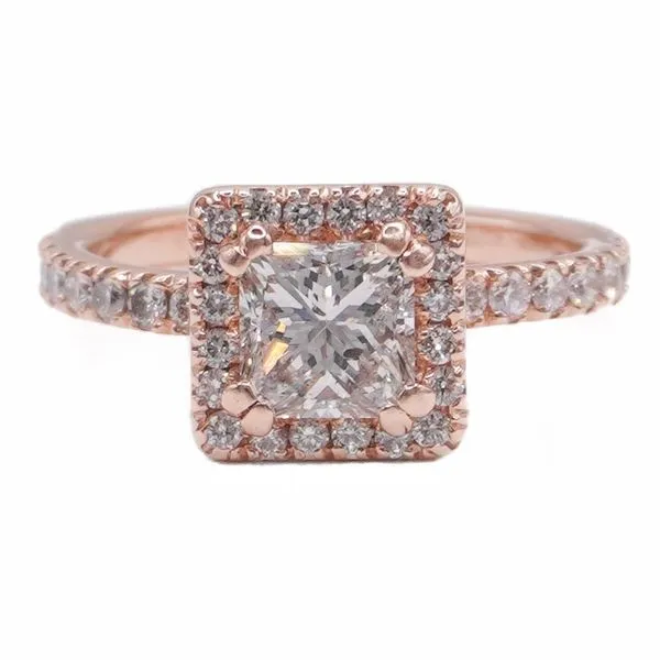 1.03ct Princess Cut Engagment Ring in 14k Rose Gold Lumina Gem Wilmington, NC