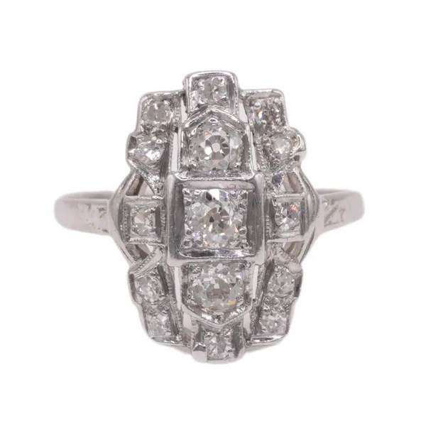 .50ctw OEC Diamond Art Deco Ring Lumina Gem Wilmington, NC