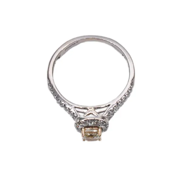 Yellow Diamond and Diamond Ring- 18k Two Tone Image 2 Lumina Gem Hampstead, NC