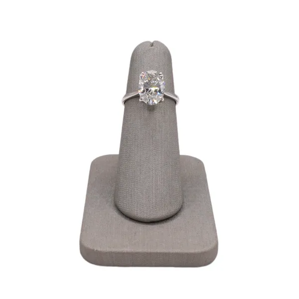 3.04ct Oval Lab Grown Diamond Band- 14k White Gold Lumina Gem Hampstead, NC