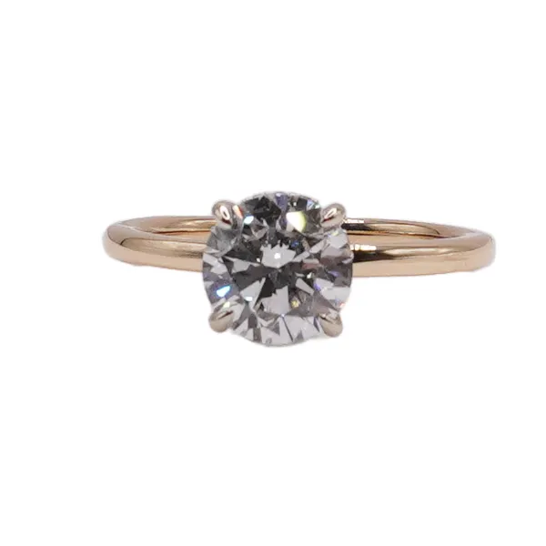 1.51ct Round Lab Grown Diamond with Hidden Halo Ring- 14k Two Tone Lumina Gem Hampstead, NC