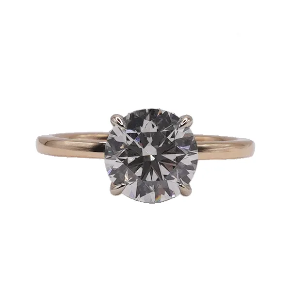 2.03ct Round Lab Grown Diamond with Hidden Halo Ring- 14k Two Tone Lumina Gem Hampstead, NC