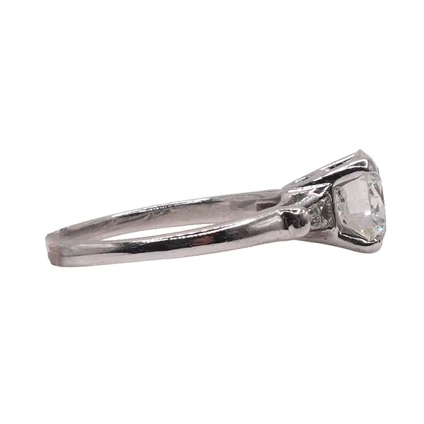 2.05ct Round Diamond with .24ctw Baguette Diamond Ring Image 3 Lumina Gem Hampstead, NC