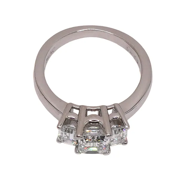 1.6ctw Emerald Cut Diamond Ring- Platinum Image 2 Lumina Gem Hampstead, NC