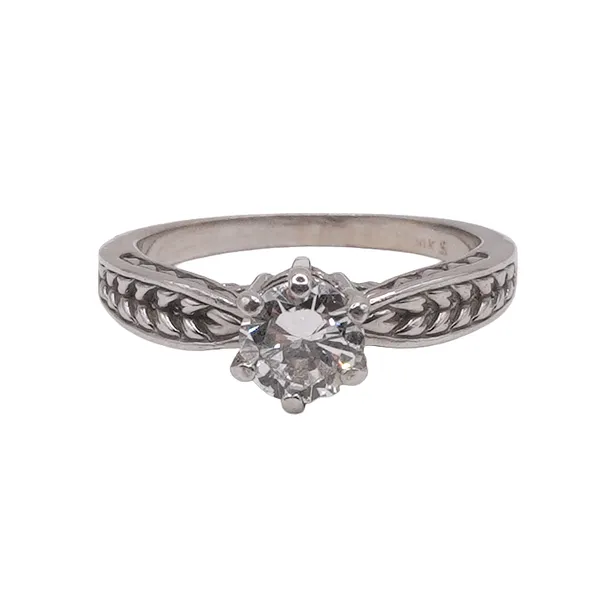 .65ct Diamond Faith Hope Love Wheat Band- 14k White Gold Lumina Gem Hampstead, NC