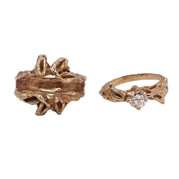 Free Form Diamond Ring- 14k yellow gold Image 2 Lumina Gem Hampstead, NC