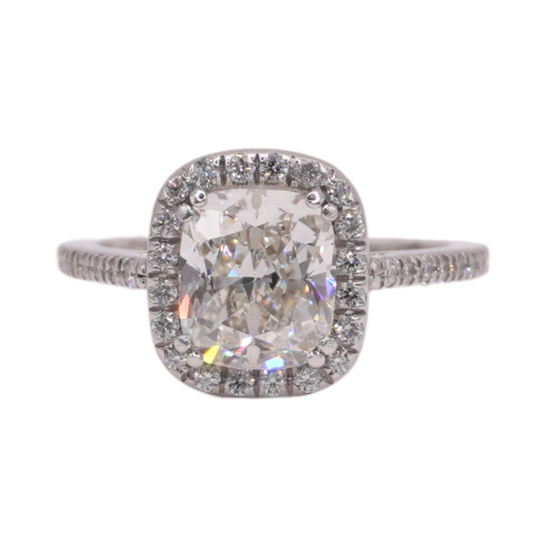 2.01ct Center in a .30ctw Diamond and Platinum Setting - Engagment Ring Lumina Gem Wilmington, NC