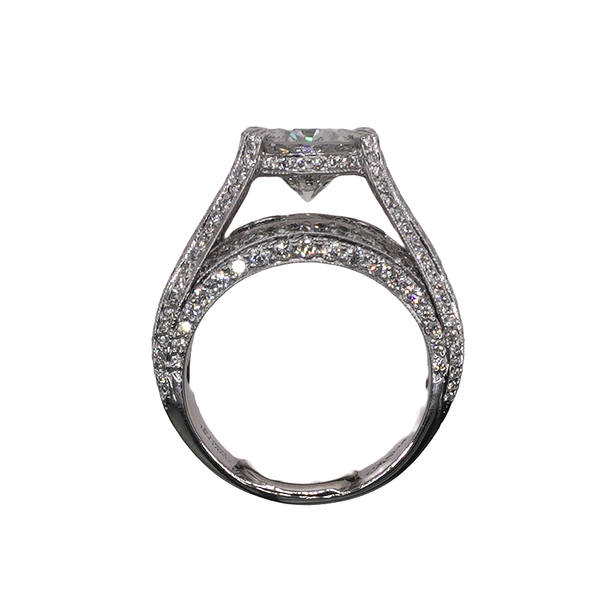 JB Star Diamond Semi Mount Ring- Platinum Image 2 Lumina Gem Wilmington, NC