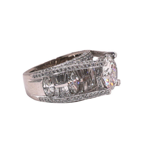 JB Star Diamond Semi Mount Ring- Platinum Image 3 Lumina Gem Wilmington, NC