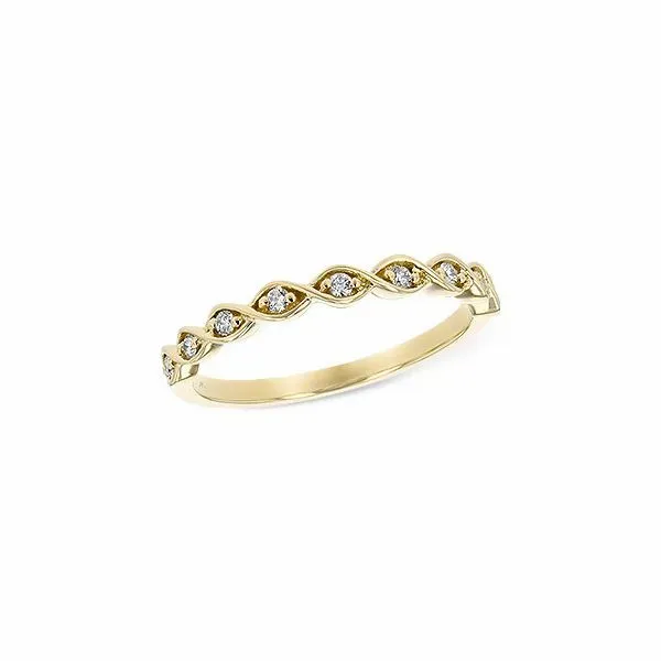 Allison Kaufman .12ctw Diamond Wedding Band - Yellow Gold Lumina Gem Wilmington, NC