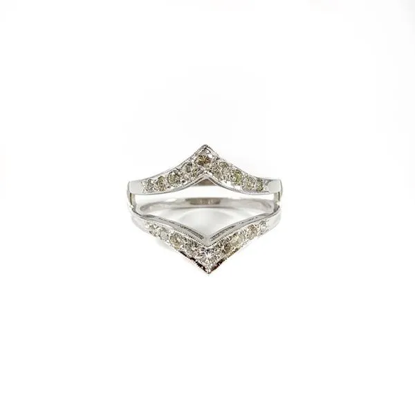 Diamond and White Gold Ring Guard Lumina Gem Wilmington, NC