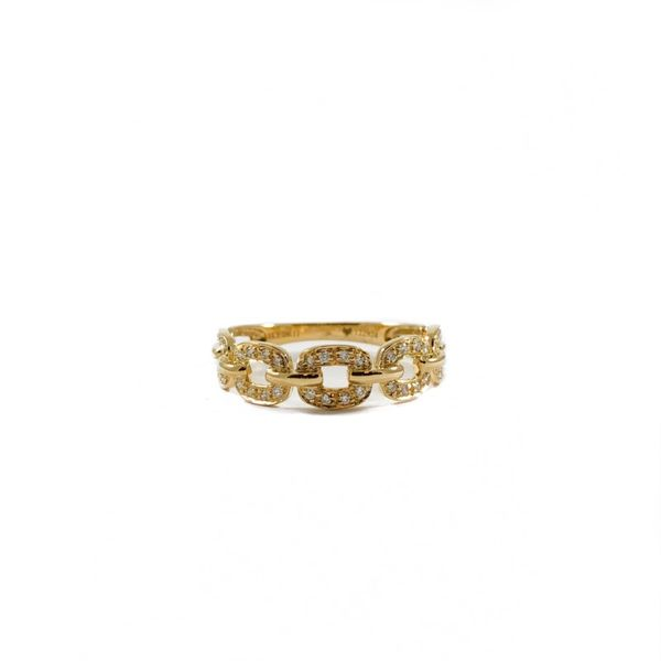 .11ctw Diamond and Yellow Gold Stacking Band Lumina Gem Wilmington, NC