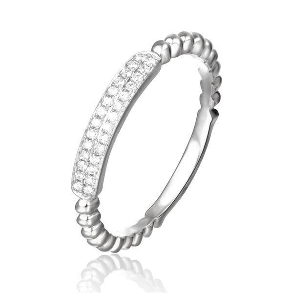 Luvente .08ctw Diamond Ring- !4k White Gold Lumina Gem Wilmington, NC