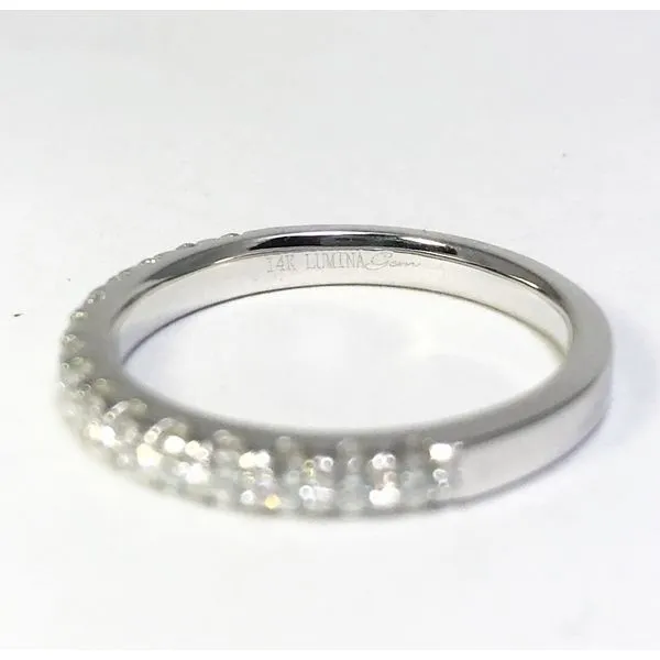 Lumina Gem Signature Collection White Gold Diamond Wedding Band Image 3 Lumina Gem Wilmington, NC