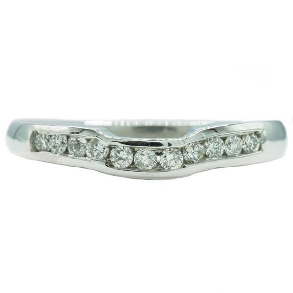 Diamond and Platinum Curved Band Lumina Gem Wilmington, NC