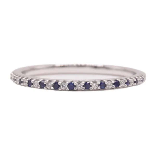 Diamond and Sapphire Band in 14k White Gold Lumina Gem Hampstead, NC