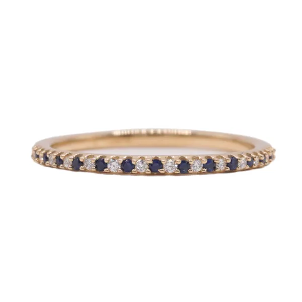 Diamond and Sapphire Band in 14k Yellow Gold Lumina Gem Hampstead, NC