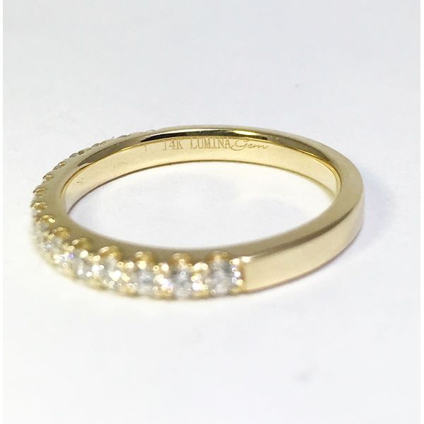 Lumina Gem Signature Collection Yellow Gold Diamond Wedding Band Image 3 Lumina Gem Wilmington, NC