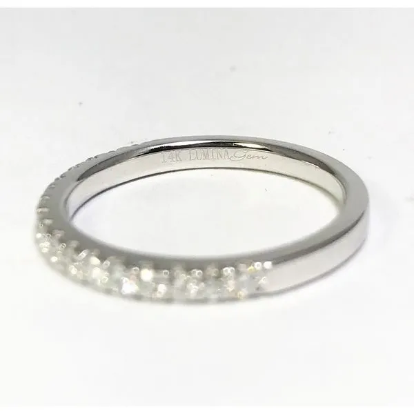 Lumina Gem Signature Collection White Gold Diamond Wedding Band Image 3 Lumina Gem Hampstead, NC