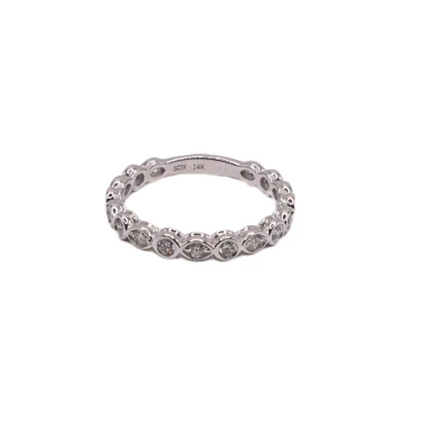 .50ctw Diamond Bezel Set Band- 14k White Gold Image 2 Lumina Gem Hampstead, NC
