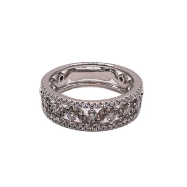 Approximately 1ctw Diamond Band- 14k White Gold Image 2 Lumina Gem Hampstead, NC